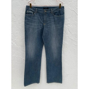 Elie Tahari Womens Mid Rise Bootcut Leg Denim Jeans Blue Sz L/XL